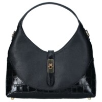 Dámská kožená kabelka černá - Delami Vera Pelle Aria