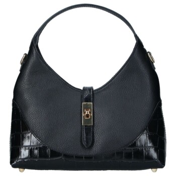 Dámská kožená kabelka černá - Delami Vera Pelle Aria