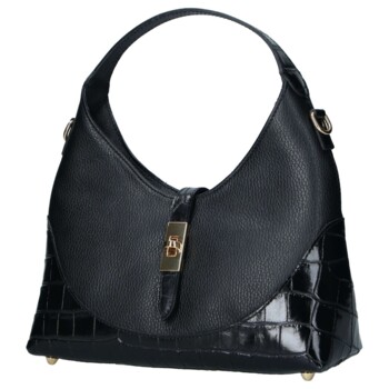 Dámská kožená kabelka černá - Delami Vera Pelle Aria