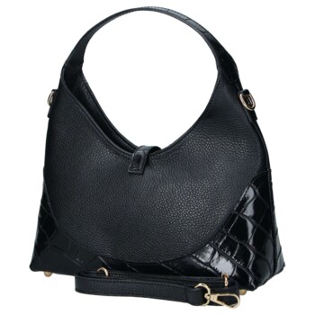 Dámská kožená kabelka černá - Delami Vera Pelle Aria