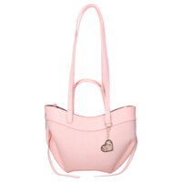 Dámská koženková kabelka přes rameno růžová - Laura Biaggi Celina