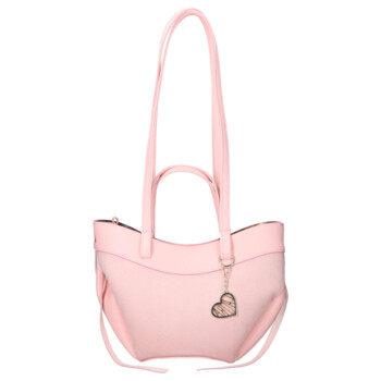 Dámská koženková kabelka přes rameno růžová - Laura Biaggi Celina