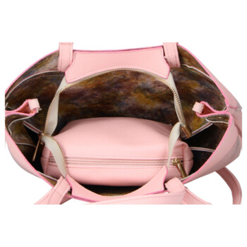 Dámská koženková kabelka přes rameno růžová - Laura Biaggi Celina