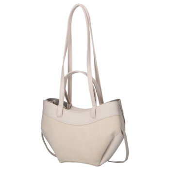 Dámská koženková kabelka přes rameno béžová - Laura Biaggi Celina