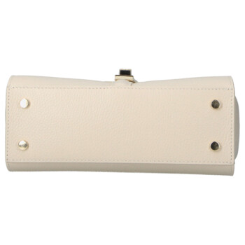 Dámská kožená kabelka do ruky béžová - Delami Vera Pelle Alessia