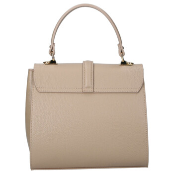Dámská kožená kabelka do ruky tmavě béžová - Delami Vera Pelle Alessia