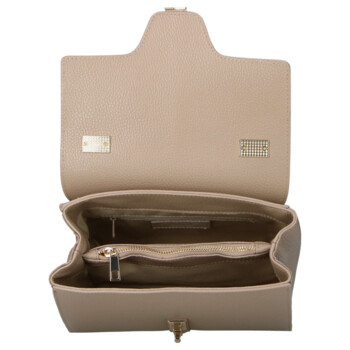 Dámská kožená kabelka do ruky tmavě béžová - Delami Vera Pelle Alessia