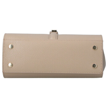 Dámská kožená kabelka do ruky tmavě béžová - Delami Vera Pelle Alessia