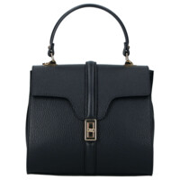 Dámská kožená kabelka do ruky černá - Delami Vera Pelle Alessia