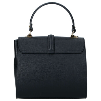 Dámská kožená kabelka do ruky černá - Delami Vera Pelle Alessia