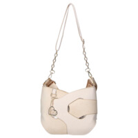 Dámská crossbody kabelka béžová - Laura Biaggi Lorena