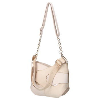 Dámská crossbody kabelka béžová - Laura Biaggi Lorena