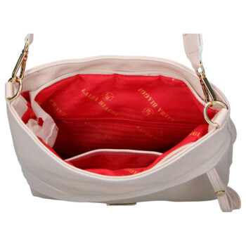 Dámská crossbody kabelka béžová - Laura Biaggi Sherica