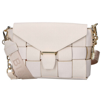 Dámská crossbody kabelka béžová - Laura Biaggi Saya