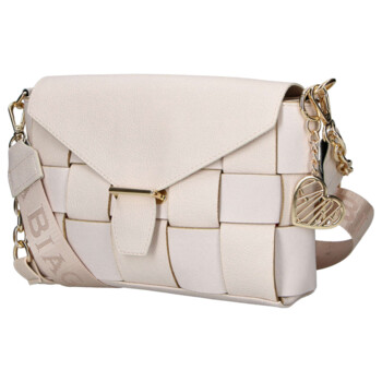 Dámská crossbody kabelka béžová - Laura Biaggi Saya