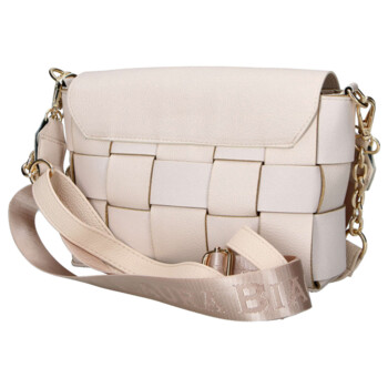 Dámská crossbody kabelka béžová - Laura Biaggi Saya