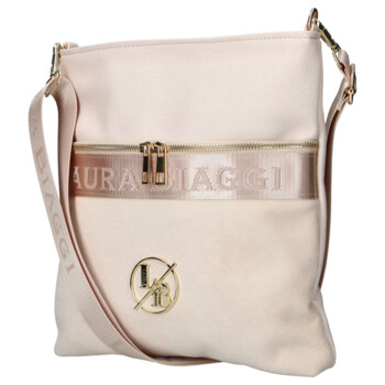 Dámská crossbody kabelka krémová - Laura Biaggi Kiasa