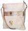 Dámská crossbody kabelka krémová - Laura Biaggi Kiasa