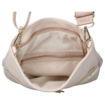 Dámská crossbody kabelka krémová - Laura Biaggi Kiasa