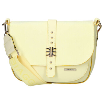 Dámská crossbody kabelka světle žlutá - Laura Biaggi Gana