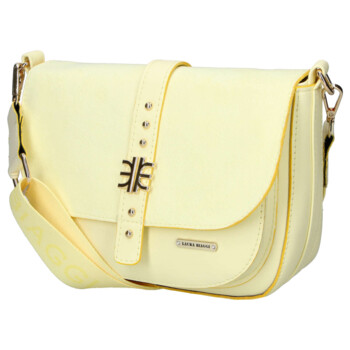 Dámská crossbody kabelka světle žlutá - Laura Biaggi Gana