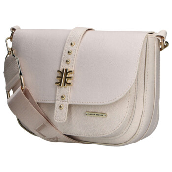 Dámská crossbody kabelka béžová - Laura Biaggi Gana