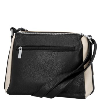 Dámská crossbody kabelka černá/béžová - Firenze Joelle