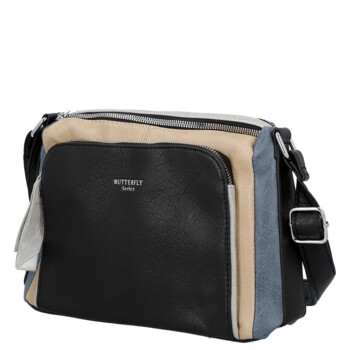 Dámská crossbody kabelka černá/modrá - Firenze Joelle