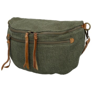 Dámská ledvinka tmavě zelená - Paolo bags Eloise