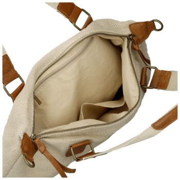 Dámská kabelka přes rameno krémová - Paolo bags Disma