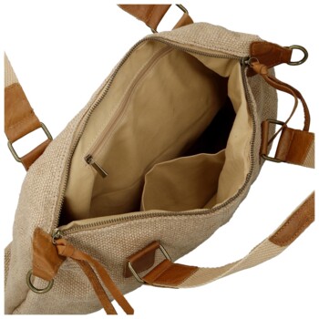 Dámská kabelka přes rameno béžová - Paolo bags Disma