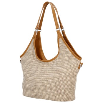 Dámská kabelka na rameno světle hnědá - Paolo bags River