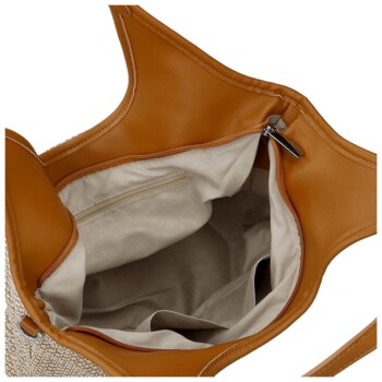 Dámská kabelka na rameno světle hnědá - Paolo bags River