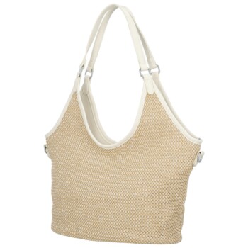 Dámská kabelka na rameno krémová - Paolo bags River