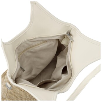 Dámská kabelka na rameno krémová - Paolo bags River