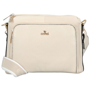 Dámská crossbody kabelka krémová - Coveri Vangeli