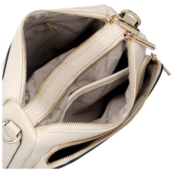 Dámská crossbody kabelka krémová - Coveri Vangeli