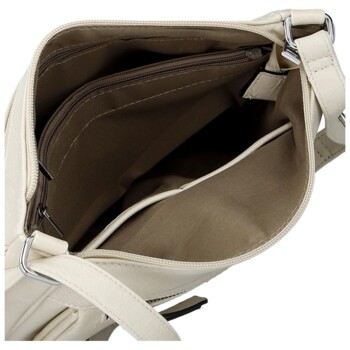 Dámská crossbody kabelka krémová - Firenze Ilma