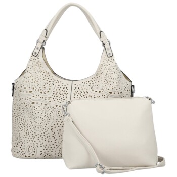 Dámský set kabelek krémový - Firenze Heidi