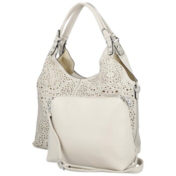 Dámský set kabelek krémový - Firenze Heidi