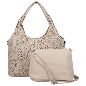 Dámský set kabelek béžový - Firenze Heidi