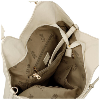 Dámská kabelka na rameno krémová - Coveri Kaela