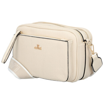 Dámská crossbody kabelka krémová - Coveri Flori