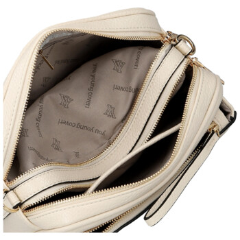 Dámská crossbody kabelka krémová - Coveri Flori
