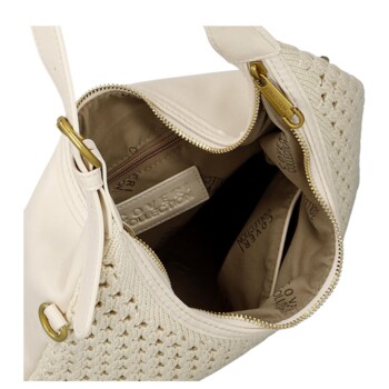 Dámská kabelka na rameno krémová - Coveri Renagi