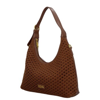 Dámská kabelka na rameno tmavě hnědá - Coveri Renagi