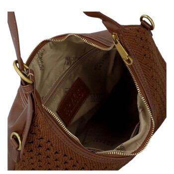 Dámská kabelka na rameno tmavě hnědá - Coveri Renagi