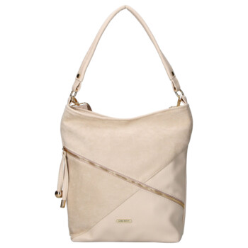 Dámská kabelka na rameno béžová - Laura Biaggi Lysa