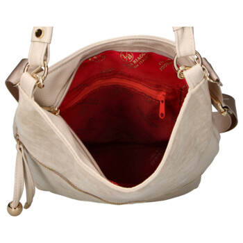 Dámská kabelka na rameno béžová - Laura Biaggi Lysa