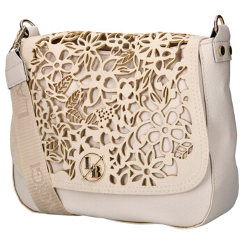 Dámská crossbody kabelka béžová - Laura Biaggi Mabel